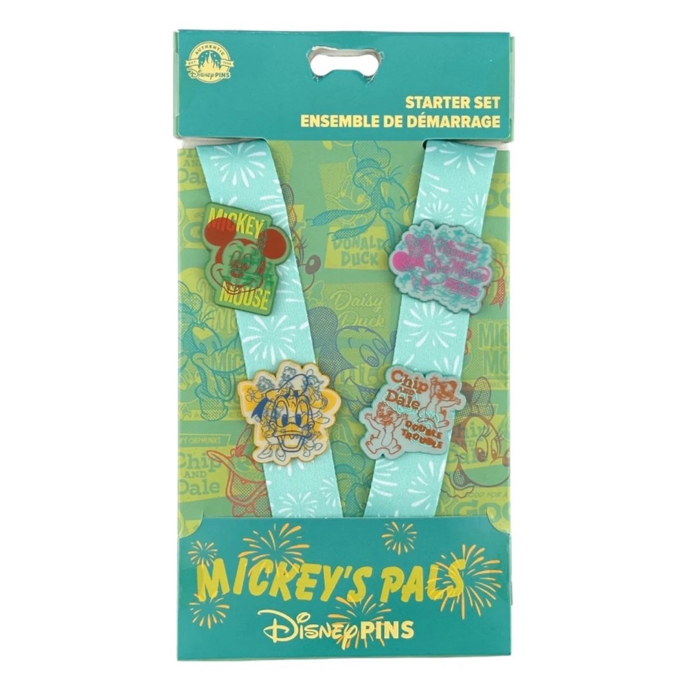 Disney Pin Starter Set - Mickey's Pals - Lanyard With 4 Pins